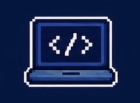 Laptop code icon